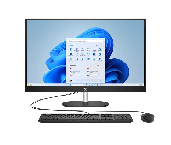 Business desktop computer with monitor